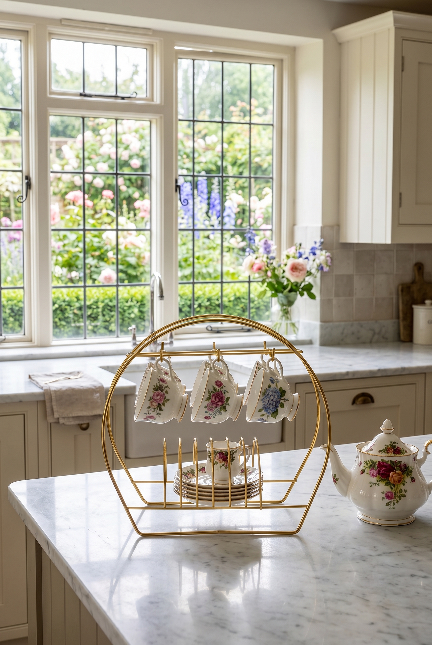 Filora Home Support à tasses à café — dans une salle de bain anglaise classique