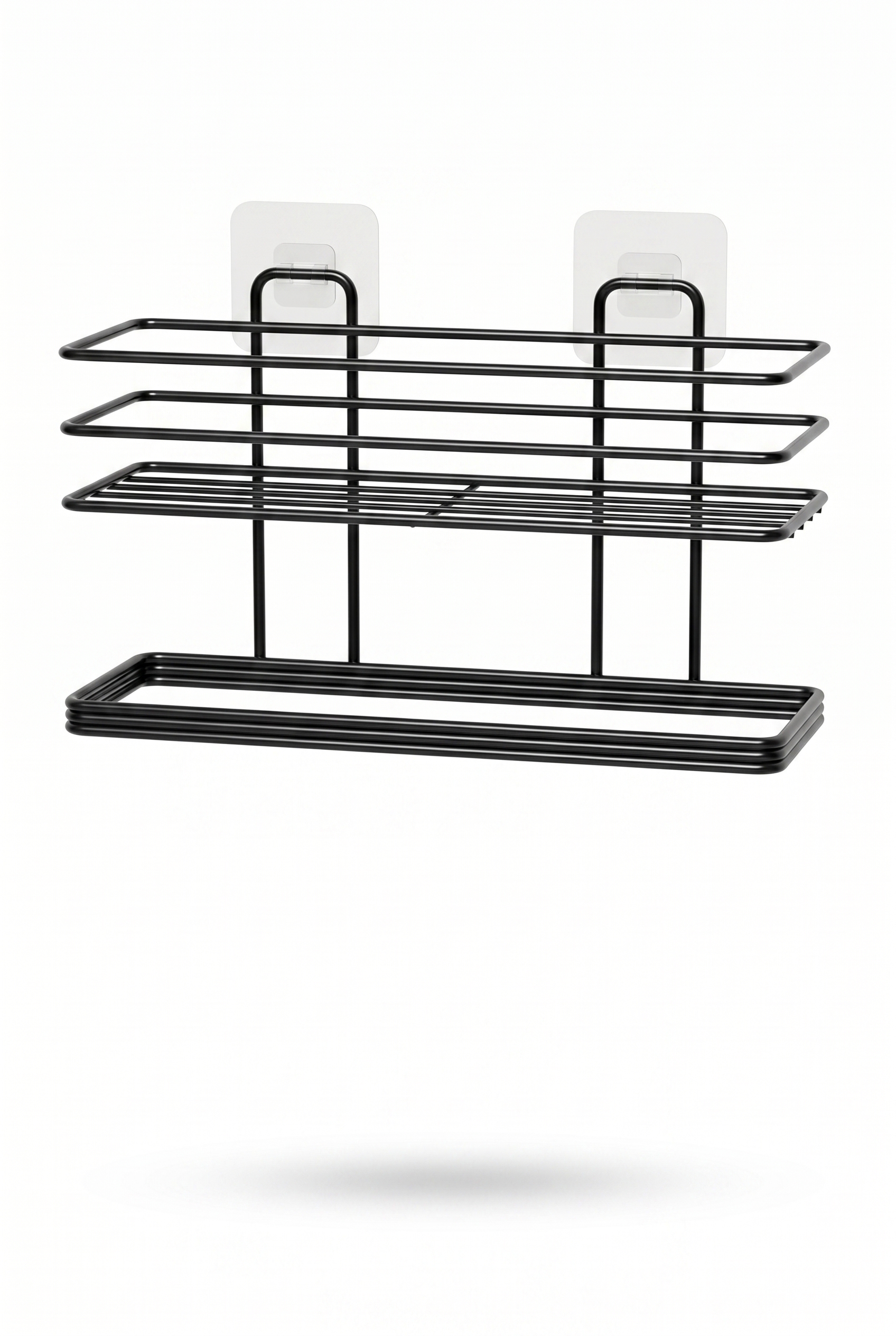 Filora Home Porte-serviettes rectangulaire avec étagère — sur fond blanc – photo studio